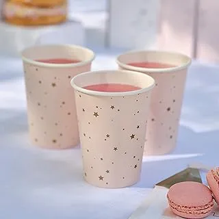 Ginger Ray Cups Pink and Gold Star Paper Party