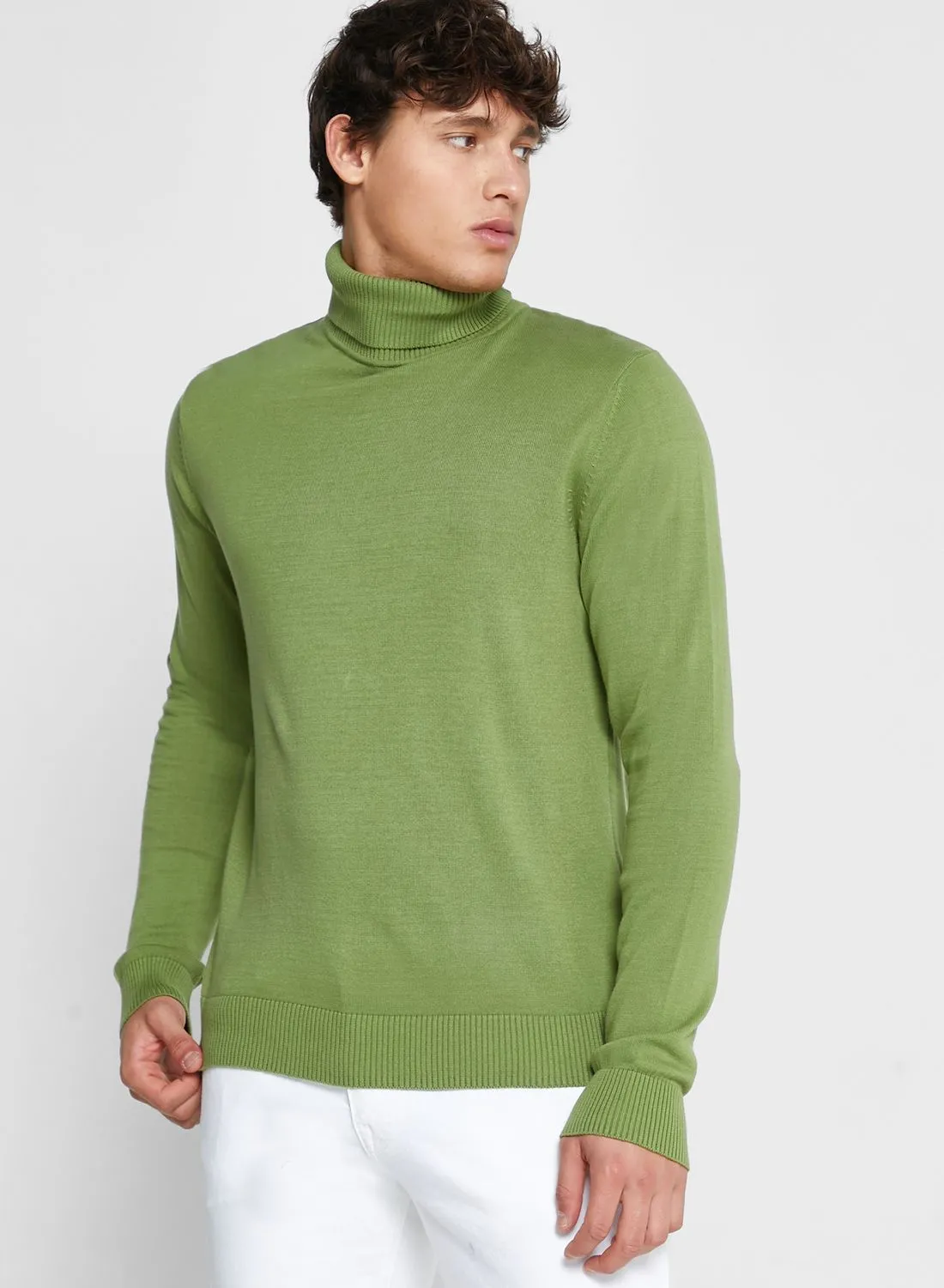 Robert Wood Essential High Roll Neck Knit