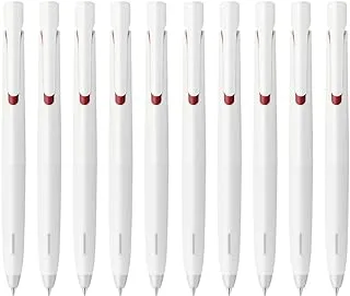 Zebra B-BAS88-R Oil-Based Ballpoint Pen, Blen, 0.5, White Base, Red Ink, 10 Pieces