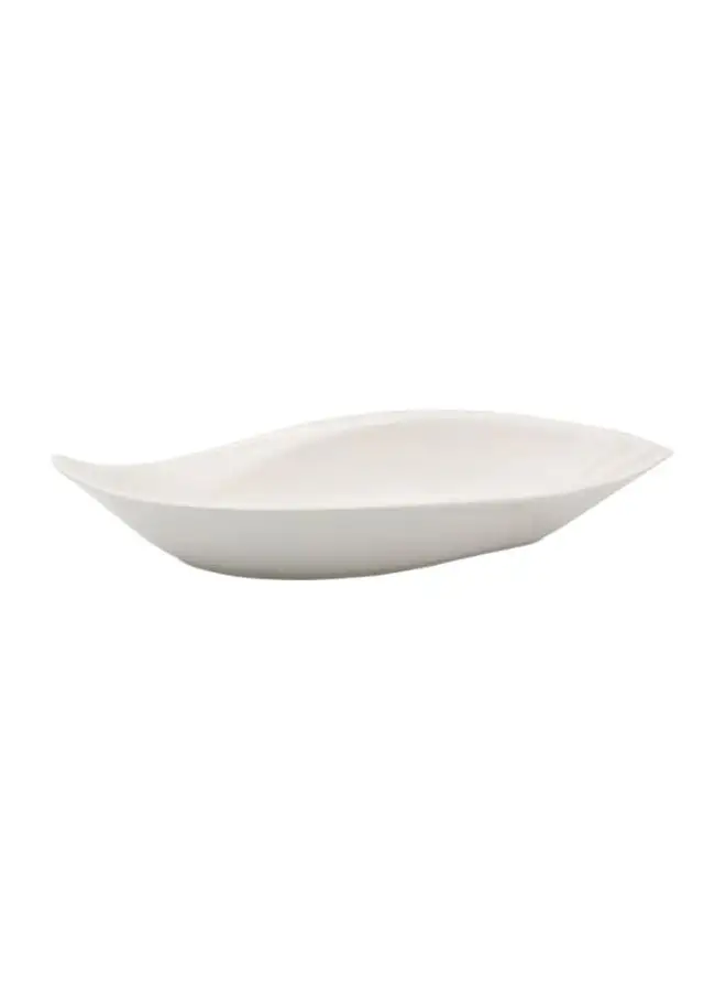 Verona Leaf Bowl White 40cm