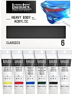 Liquitex Professional Heavy Body Acrylic Paint Set, Classic 6