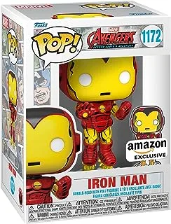 Funko Pop! Marvel: A60- Comic Iron Man With Enamel Pin - Marvel Comics - Amazon Exclusive - Collectable Vinyl Figure - Gift Idea - Official Merchandise - Toys for Kids & Adults - Movies Fans