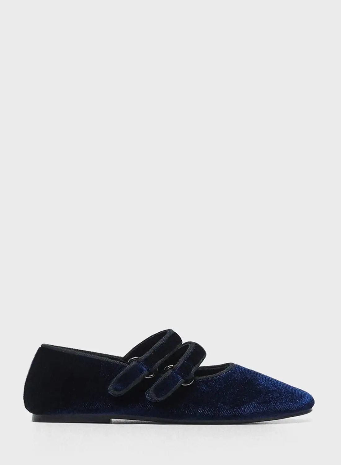 MANGO Infant Velvet Velcro Ballerinas