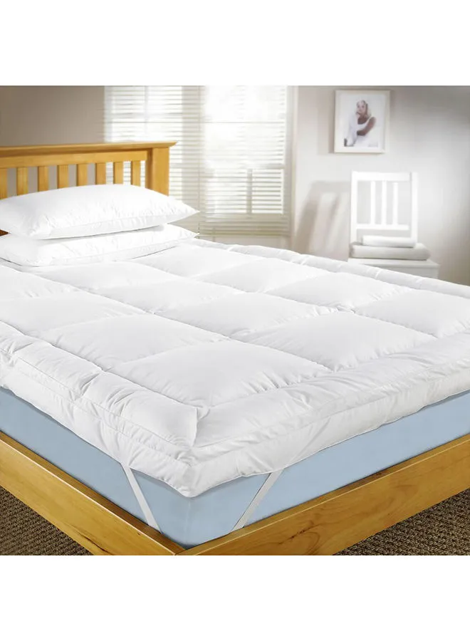 Kingtex Mattress Topper Microfiber White