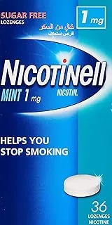 Nicotinell Lozenge Fresh Mint Flavour, Sugar Free, Stop Smoking Aids, 1 mg, 36 Pieces