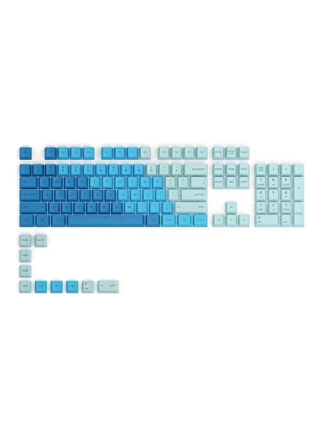 Glorious Glorious GPBT Dye Sublimated Keycaps (Caribbean Ocean) - Thick PBT Plastic 114 Keycap Set for 100% Full Size, 85% 80% TKL, 60% Compact, 75% Mechanical Keyboards