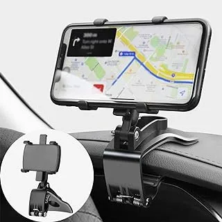 ECVV Car Phone Holder, Mount Dashboard Phone Car Holder 360 Degree Rotation Cell Phone Holder for Car Clip Mount 3-in-1 Multi-Function Phone Car Mount Suitable for 4-7 Inches Smartphones