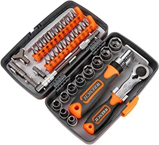 ECVV 38 in 1 Combination Ratchet Wrench Set Easy to Carry, Sturdy Precision Screwdriver Set with Case, All-in-One Multi-Function Hardware Tool Kit Box