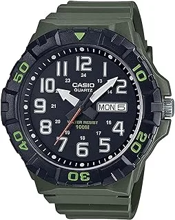 Casio Men's Military 3HD MRW-210H-3AV Quartz Watch, Black/Green, Sport