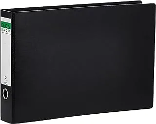 Elba Lever Arch Plastic Box File, A3 Size, Black