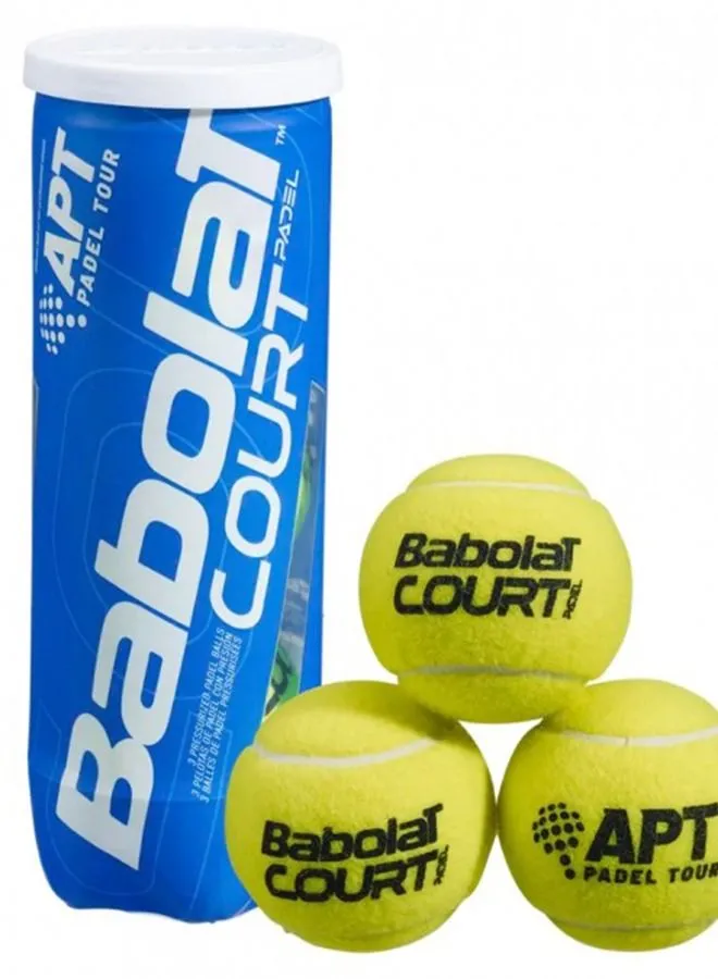 BabolaT Padel Court Ball 3 Pieces Yellow