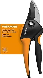 Fiskars 79436997J 79436997 Softgrip Bypass Pruner, Black/Orange