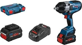 Bosch Professional BITURBO GDS 18V-1000 cordless impact driver (1000 Nm tightening torque, 1600 Nm breakaway torque, 2 x ProCORE18V 5.5Ah rech. batteries, GAL 1880 CV quick charger, in L-BOXX 136)