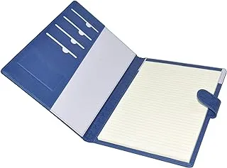 FIS Executive Folder with Writing Pad Italian PU 24x32cm, Blue - FSGT2432PUBLD1