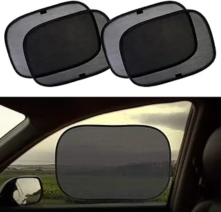 NALANDA 4 Packs Car Side Window Sun Shade Foldable Sun Visor Protecter with Storage Bag, Auto Sunshades with Heat and UV Protection, Fit for Cars, SUV