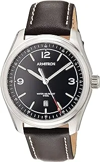 Armitron Men's Date Function Leather Strap Watch, 20/5487