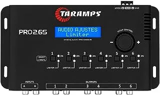 Taramp's Pro 2.6S Digital Signal Processor Equalizer 3-band Graphic Equalization 6 Channels 18K Ohms(RCA) Output Impedance 47 Ohms Limiter Adjustable Car Audio System