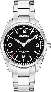 Armitron Men's Date Function Bracelet Watch, 20/5488, Silver/Black