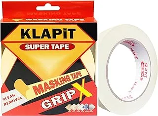 KLAPiT GRIPX Masking Tape 1 Inch X 46m, Painters Tape, Paper Tape, Washi Tape for Painting, Home Office, Labeling, General Purpose Tape for Packaging, School Stationery, Everyday Masking Tape