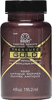 FolkArt Treasure Gold Brilliant Metallic Paint, 4 oz, Antique Copper