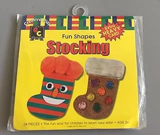 Educational Vantage Fun Shapes Hangsell Stocking 24 Pieces Set, 150 mm x 150 mm Size