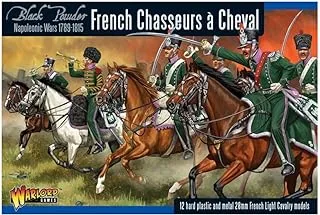 Black Powder Napoleonic Wars French Chasseurs a Cheval Figures 1:56 Military Wargaming Plastic Model Kit