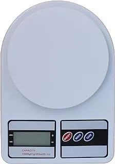 Fundaful Generic Electronic Kitchen Digital Weighing Scale, Multipurpose, White, 10 Kg