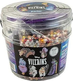 Perler Disney Villains Big Bucket Fused Bead Kit for Kids and Adults, Pattern Sizes Vary, Multicolor 8505 Piece