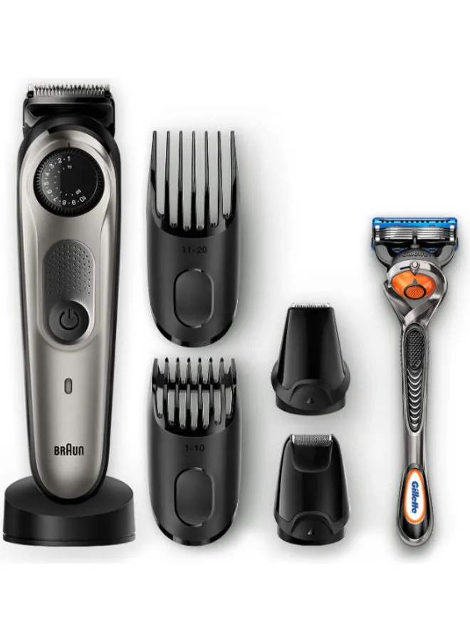 BRAUN 6 In 1 Rechargeable Beard And Hair Trimmer For Men 22 x 6.14 x 22cm