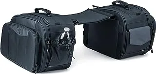 Kuryakyn 5209 Momentum Outrider Expandable Motorcycle Travel Luggage: Weather Resistant Throw-Over Saddlebags, Black