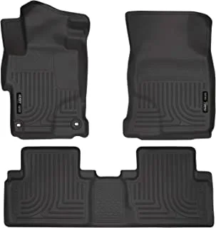 Husky Liners Fits 2014-15 Honda Civic Doors Weatherbeater Floor Mats , Black ,3 pcs Weatherbeater Front & 2nd Seat , 99441