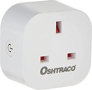 OSHTRACO Smart Plug, 2.4Ghz WiFi Plug,16A Mini Outlet Compatible with Alexa and Google Home, Mini Socket with Remote Control & Voice Control with Electricity Statistics Timer Function, No Hub Required