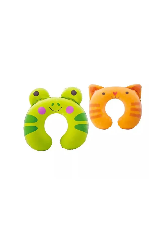 INTEX Printed Kids Inflatable Travel Pillow Microfiber Assorted 30x28x8cm