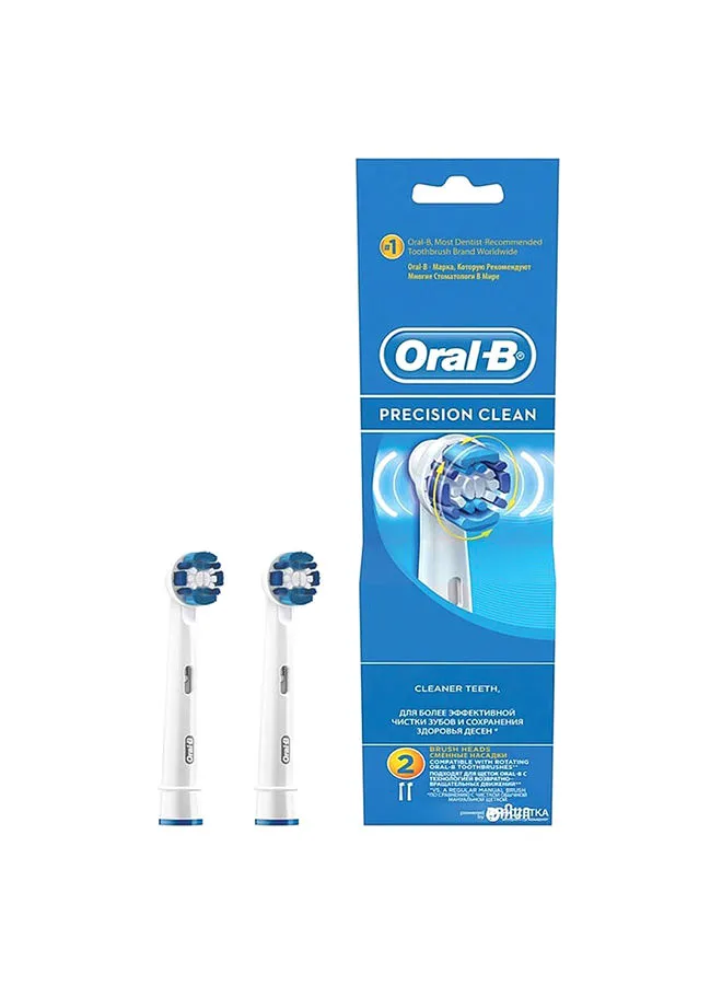 Oral B Precision Clean Toothbrush Replacement Heads, EB20 (2 pcs) Multicolour 500grams