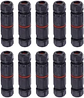 10PCS Waterproof Electrical Cable Connector, IP68 3 Pin Waterproof Connectors Fitting Outdoor Plug Socket, Waterproof Wire Connector Fitting 0.5mm²~2.0mm²