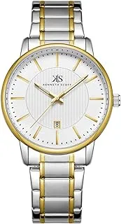 Kenneth Scott Men's White Dial Analog Watch - K22028-TBTW