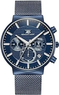 Kenneth Scott Men's Blue Dial Multi Function Watch - K22133-NMNN