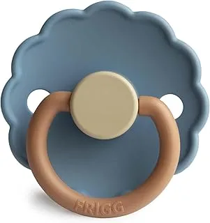 FRIGG Daisy Silicone Baby Pacifier 0-6 Months | Soothing Comfort Pacifiers with Click-Lock System | 1 Pack Soother | BPA-Free New Born Baby Items — Breeze