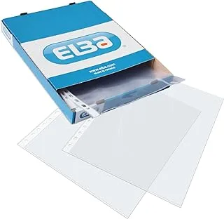 Elba A4 70 Microns Standard Punched Pockets - Clear (Box of 100)