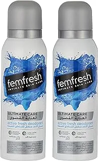 Femfresh intimate silver active fresh deodorant 125ml, twin pack