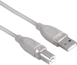 Hama D3045022 USB 2.0 Cable, shielded, grey, 3.00 m