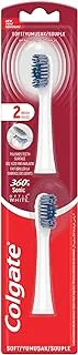 Colgate 360 Sonic Battery Toothbrush Refill Optic White Soft Whitening Power Replacement Head 2 pieces