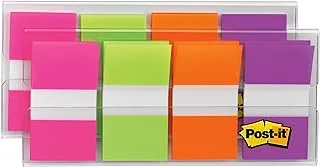 Post-it Flags, 80/On-the-Go Dispenser, 2 Dispensers/Pack, 1 in Wide, Assorted Bright Colors (680-PGOP2)