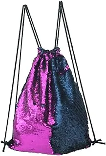 COOLBABY Fashion Squin Drawstring Backpack Purple/Blue/Black