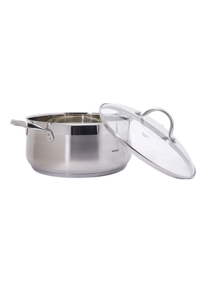 BERGNER Casserole With Lid Silver 28x13cm