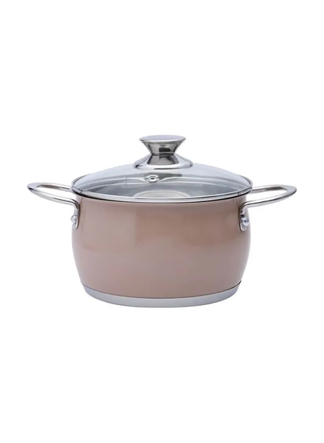 BERGNER Casserole With Lid Brown 18cm