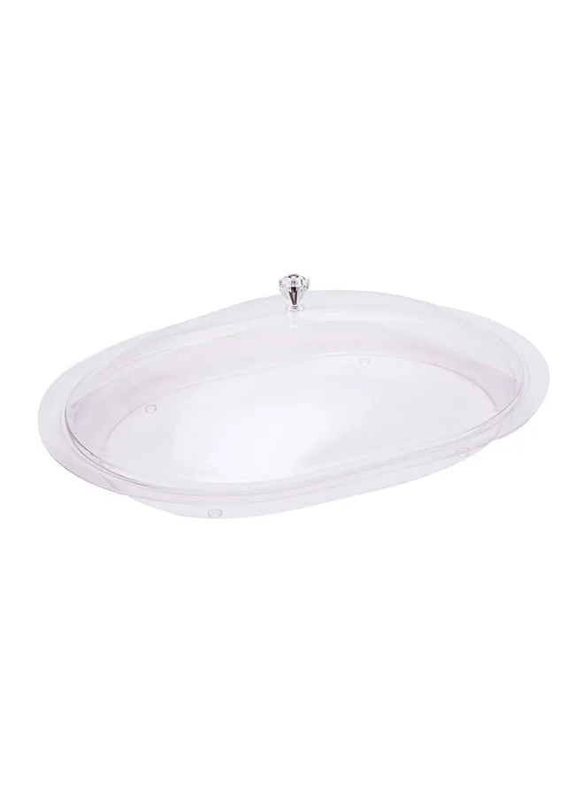 TALIONA Oval Shape Tray With Cover Clear 50x39cm