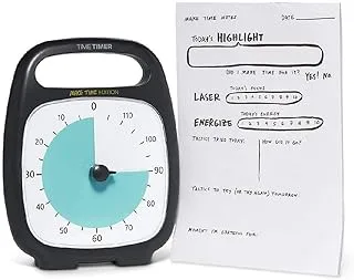 TIME TIMER Plus 120 Minute Visual Countdown Clock Make Time Edition with Notepad - for Kids Classroom Learning, Teaching Curriculum, Exercise and Kitchen Timer