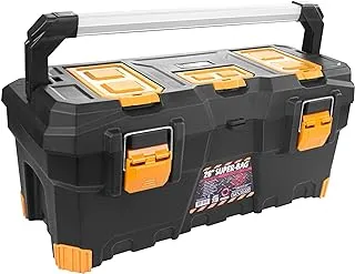 Super Bag Power Tool Box Standard Tool Box Organizer 26″ Black-Aluminum Handle Tool Case ASR-4052 676 X 314 X 300h mm Made in Turkey