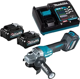 Makita GA028GM202 40 V Max Li-Ion XGT Paddle Switch Cordless Angle Grinder, 115 mm Size